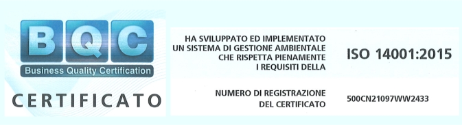 Siamo certificati ISO 14001